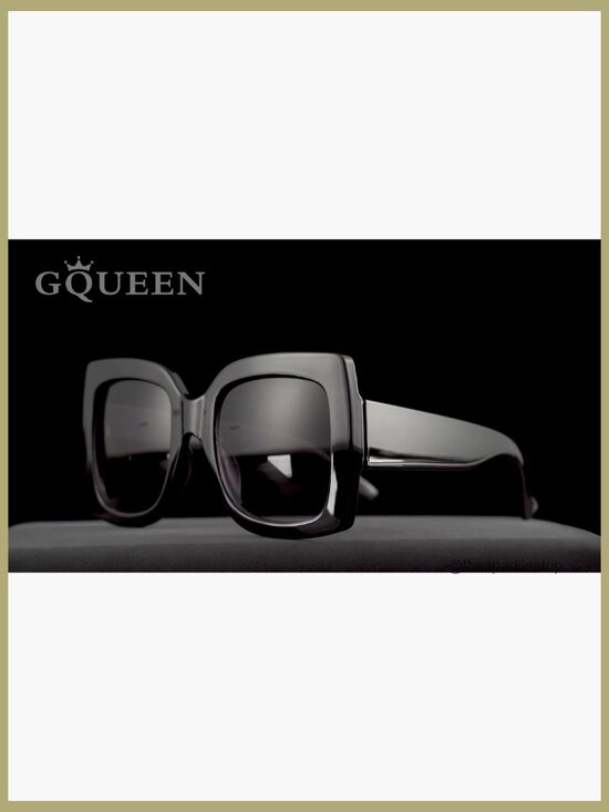 Oversized Square Frame Sunglasses Retro Vintage Trendy Shades main image 4